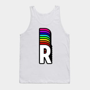 Rainbow Letter, R Tank Top